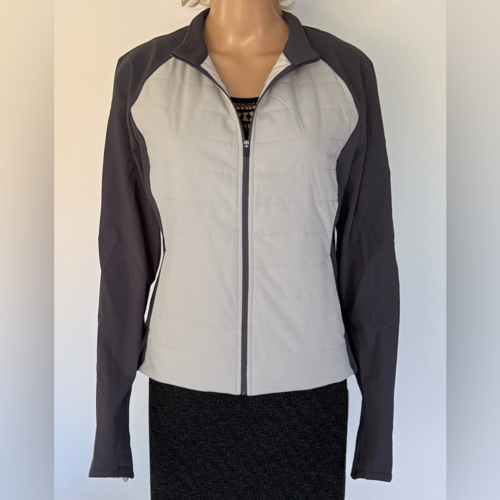 Halara Women's Active Jacket Dark Gray/Light Gray Size Large New with Tags